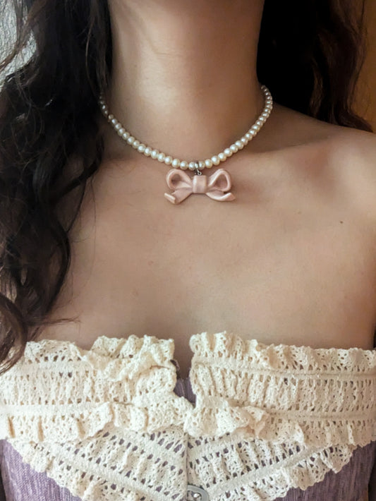 Bowtie Maniac - Ribbon Bowtie Ceramic Detachable Pendant Small