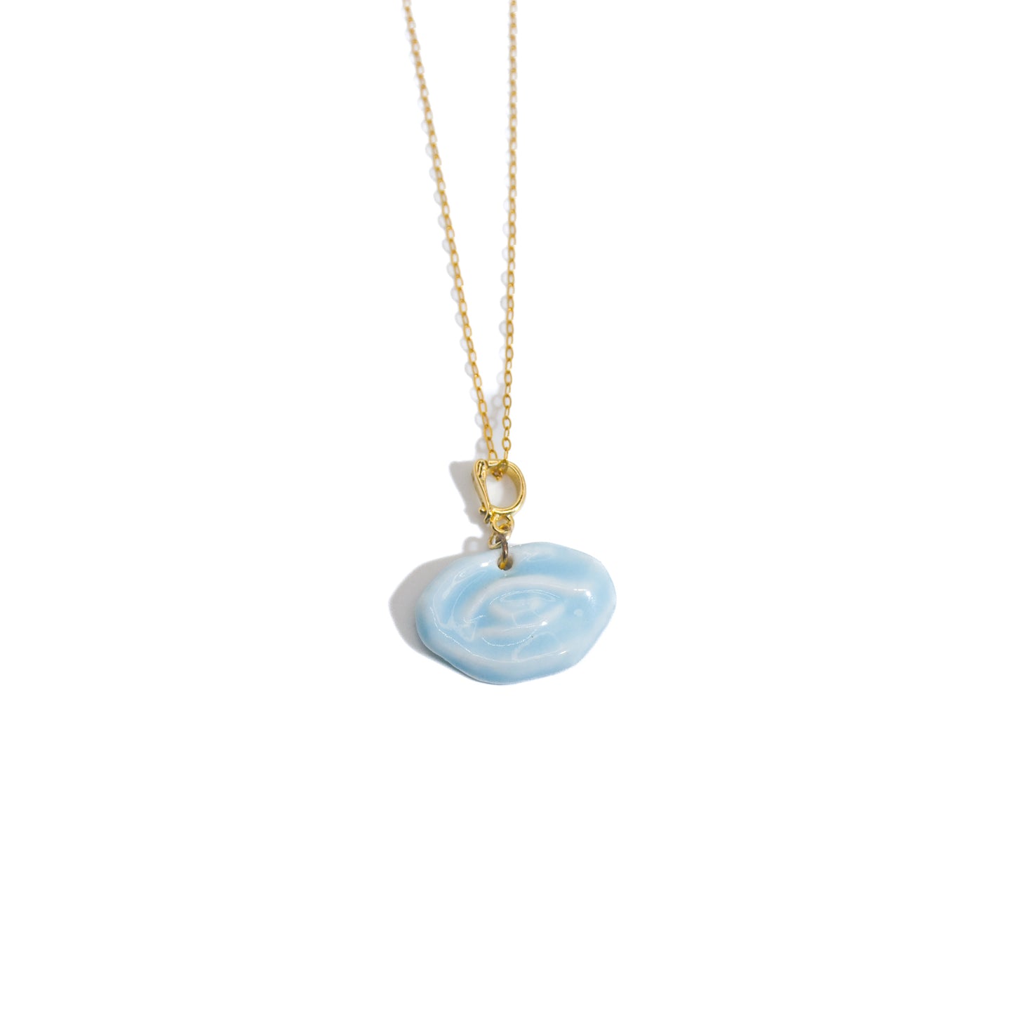 My body - chain necklace with porcelain charm