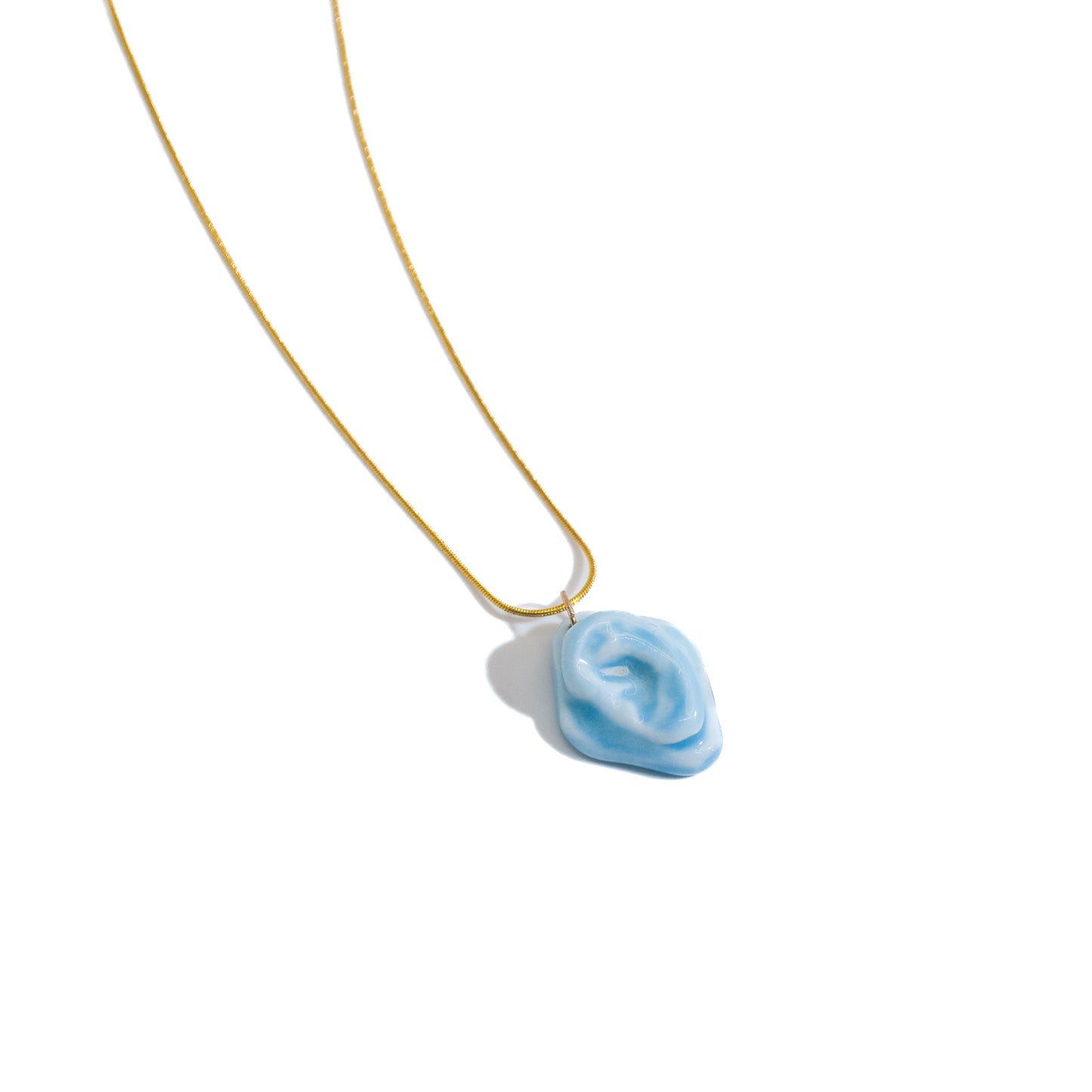 My body - chain necklace with porcelain charm