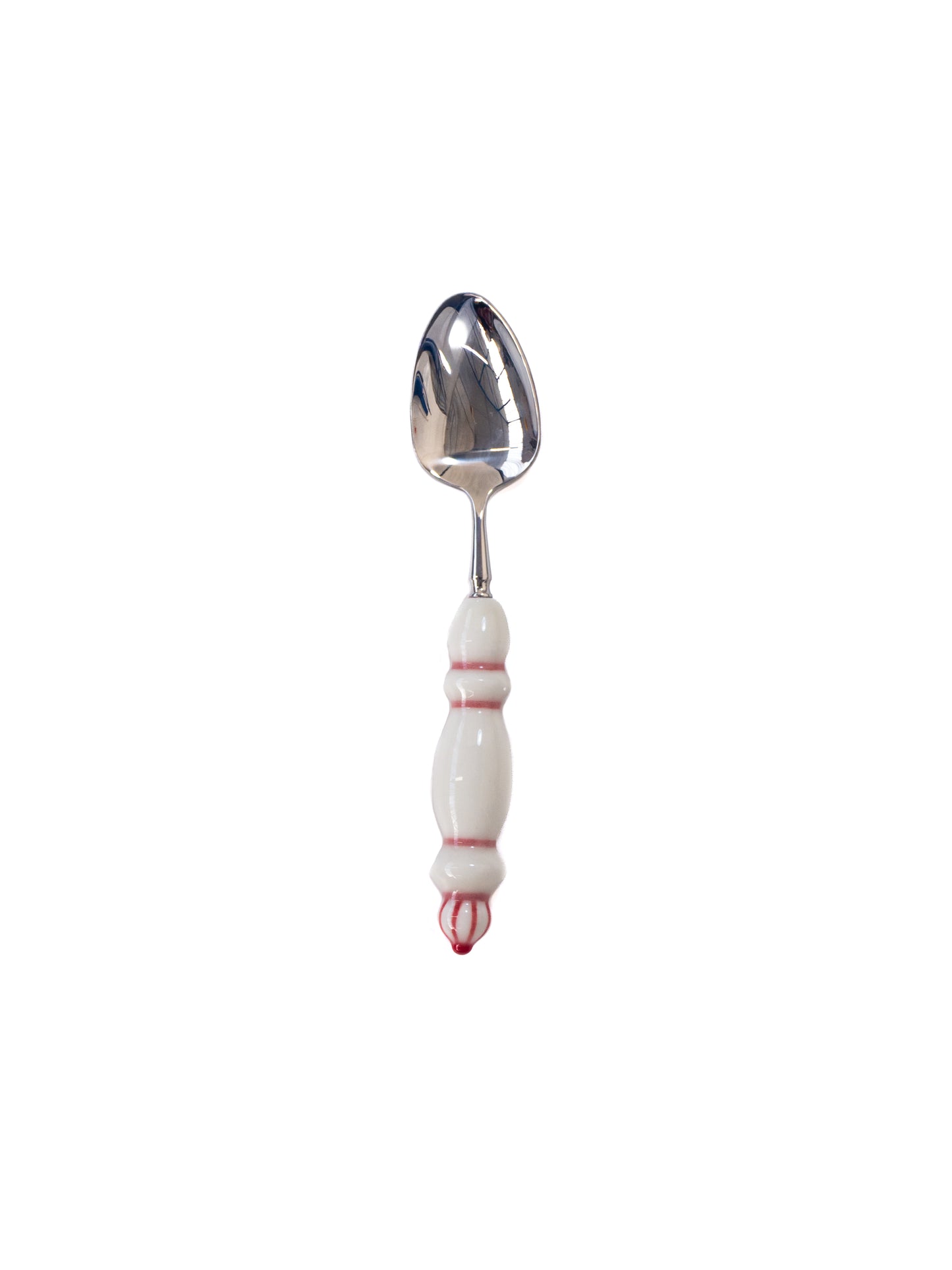 Fun Dining Handcrafted Ceramic Porcelain Cutlery 4 Piece Set - Passion Red
