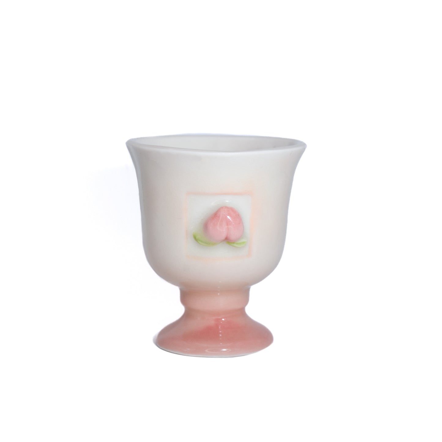 Peach it - Ceramic Peach Goblet Wine Cup