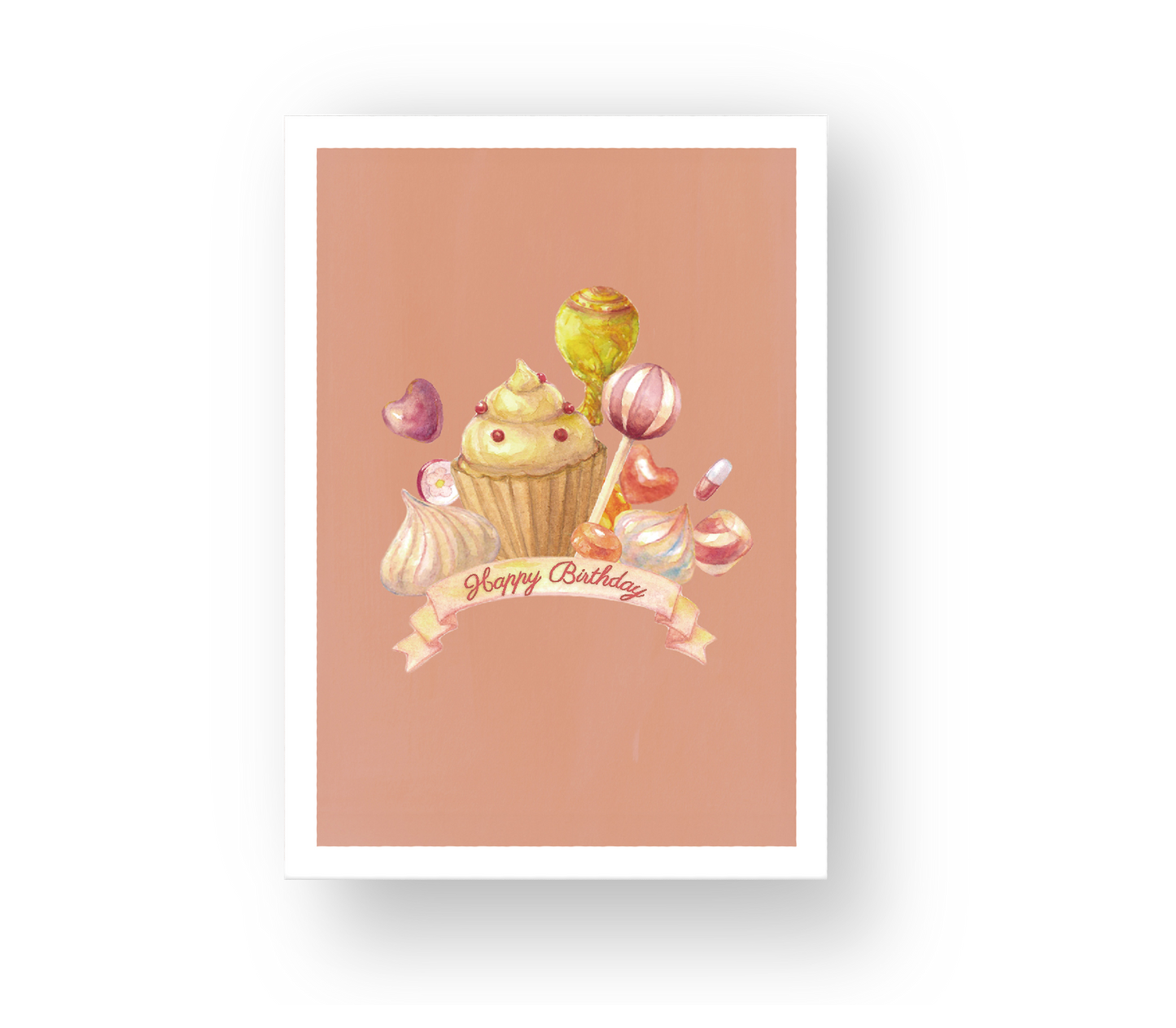 Greeting card: birthday cup cake