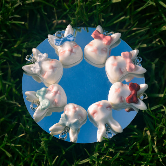 Grumpy Bunny- Rabbit Detachable Pendant