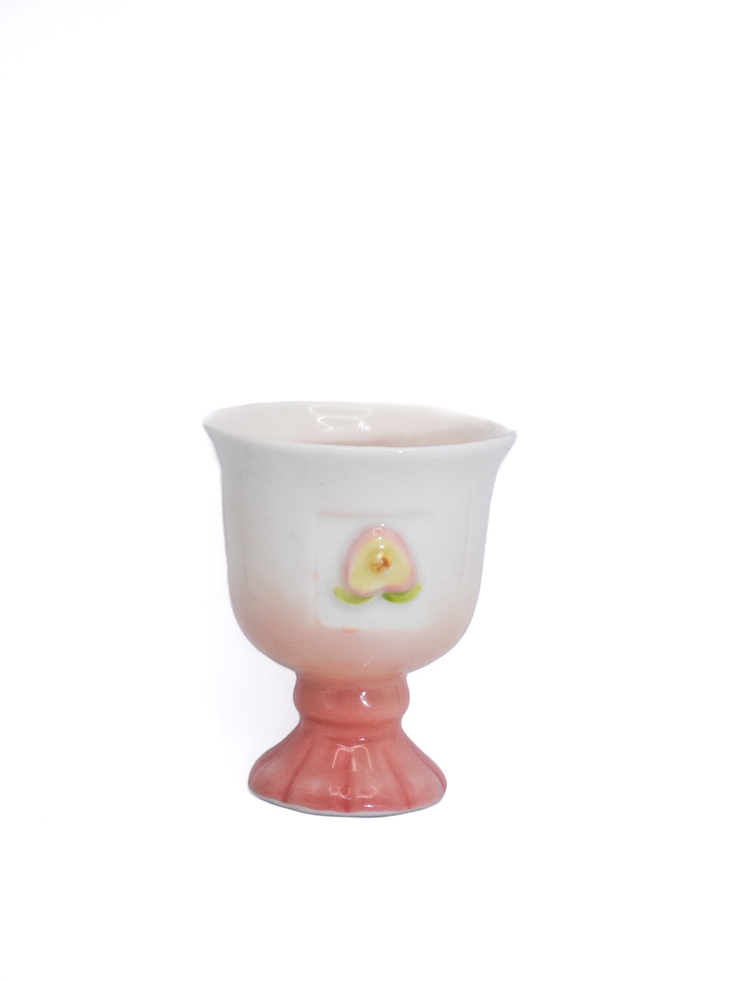 Peach it - Ceramic Peach Goblet Wine Cup