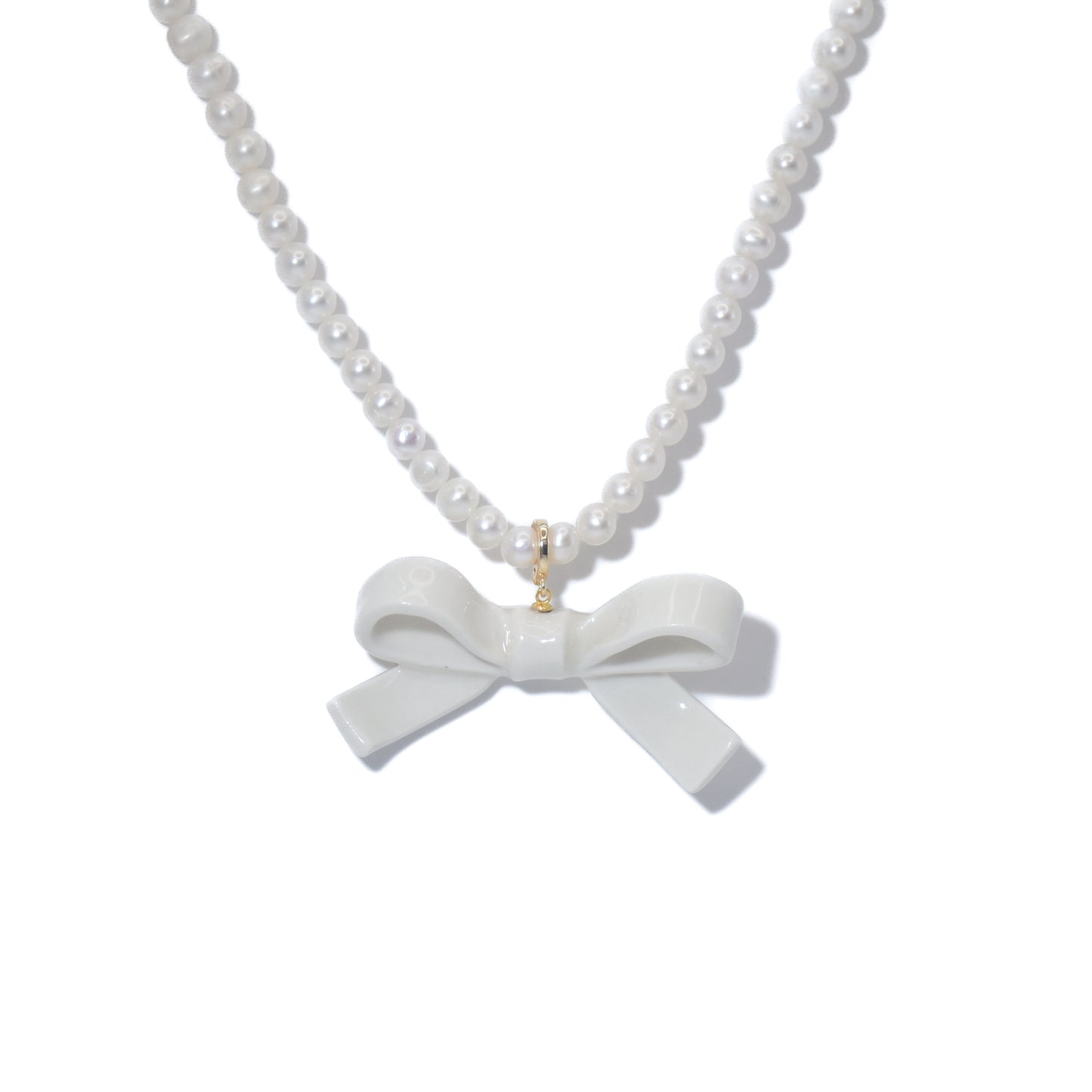 Bowtie Maniac - Medium Ribbon Bowtie Ceramic Detachable Pendant Charm