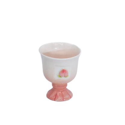 Peach it - Ceramic Peach Goblet Wine Cup