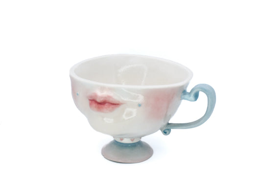 The Kissing Cup - Sunset - Large ceramic tea cup