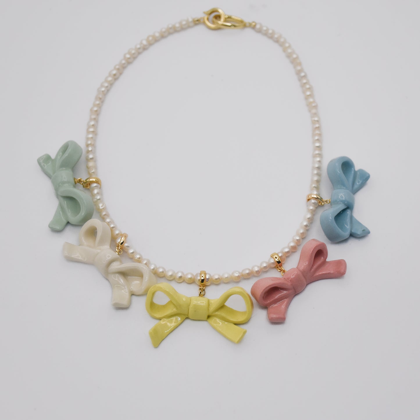 Bowtie Maniac - Ribbon Bowtie Ceramic Detachable Pendant Small