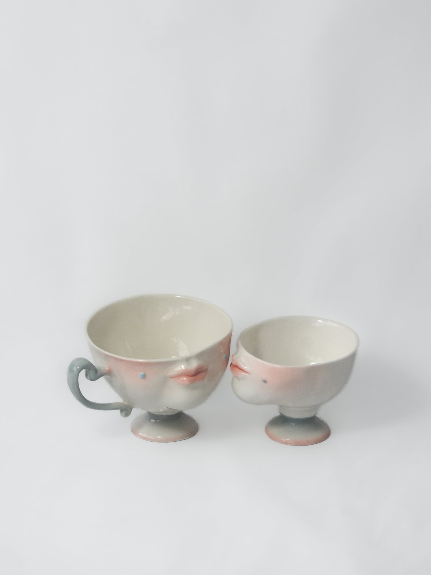 The Kissing Cup - Love Sunset - Large ceramic tea cup