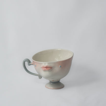 The Kissing Cup - Love Sunset - Large ceramic tea cup