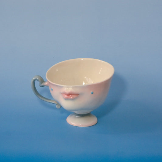 The Kissing Cup - Love Sunset - Large ceramic tea cup