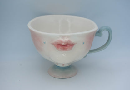 The Kissing Cup - Love Sunset - Large ceramic tea cup