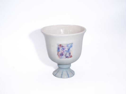 Canvas - White Canva ceramic flower bottom wine cup
