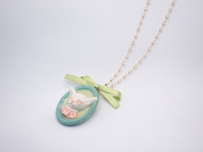 Angry Puss Portrait Necklace and Brooch