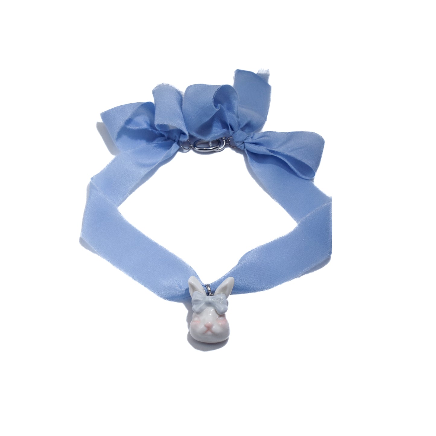 Grumpy Bunny Silk Choker Necklace