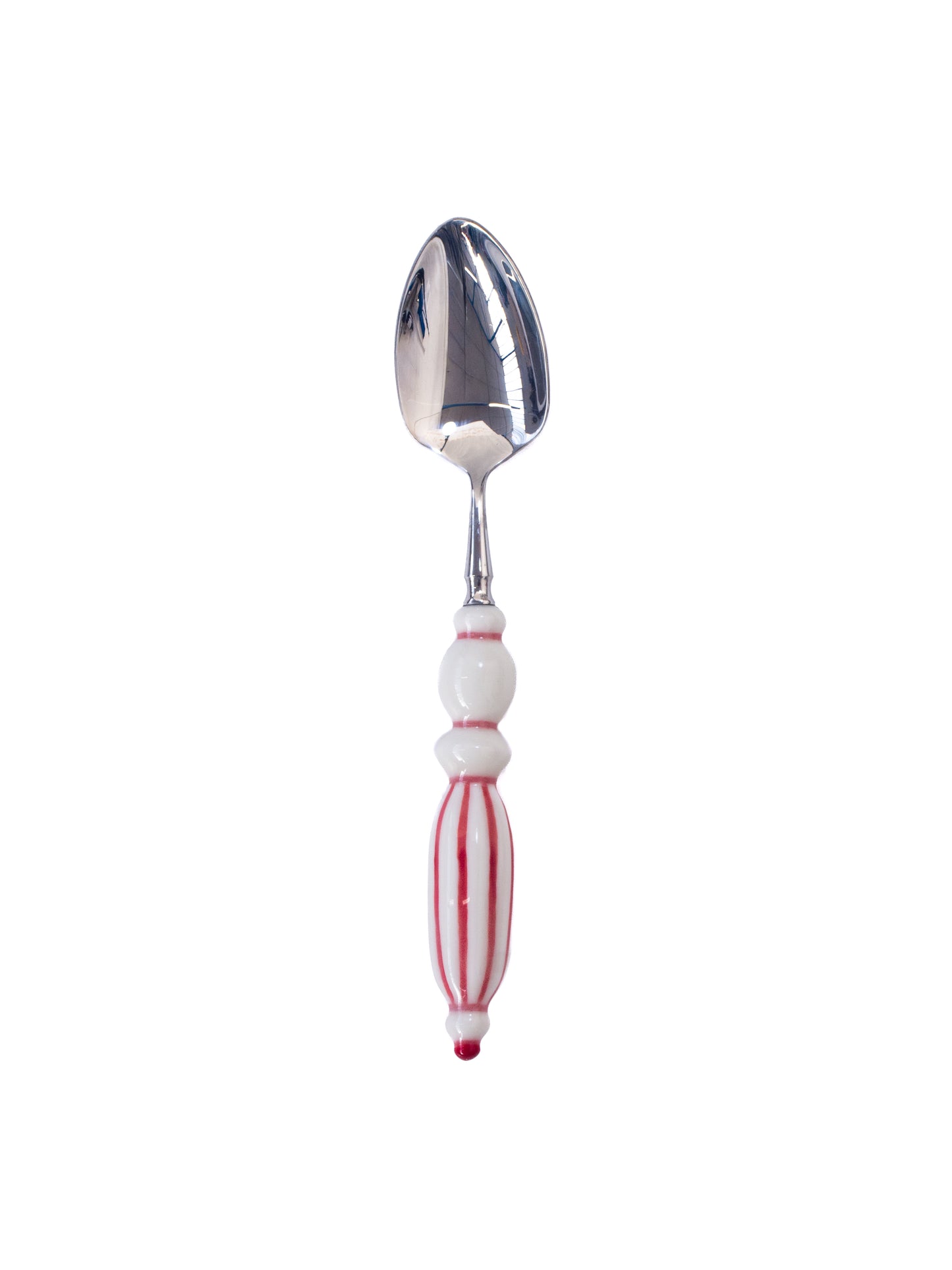 Fun Dining Handcrafted Ceramic Porcelain Cutlery 4 Piece Set - Passion Red