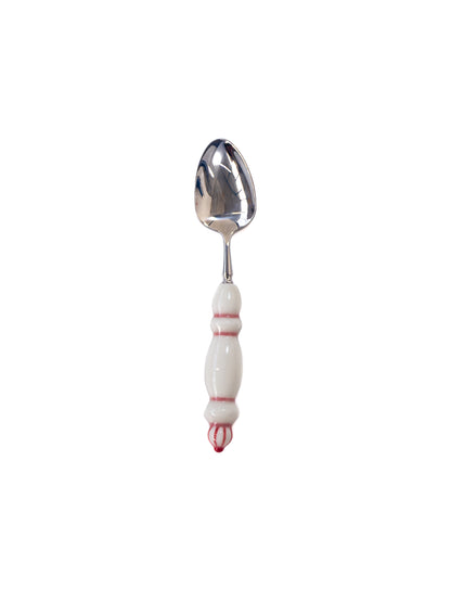 Fun Dining Handcrafted Ceramic Porcelain Cutlery 4 Piece Set - Passion Red