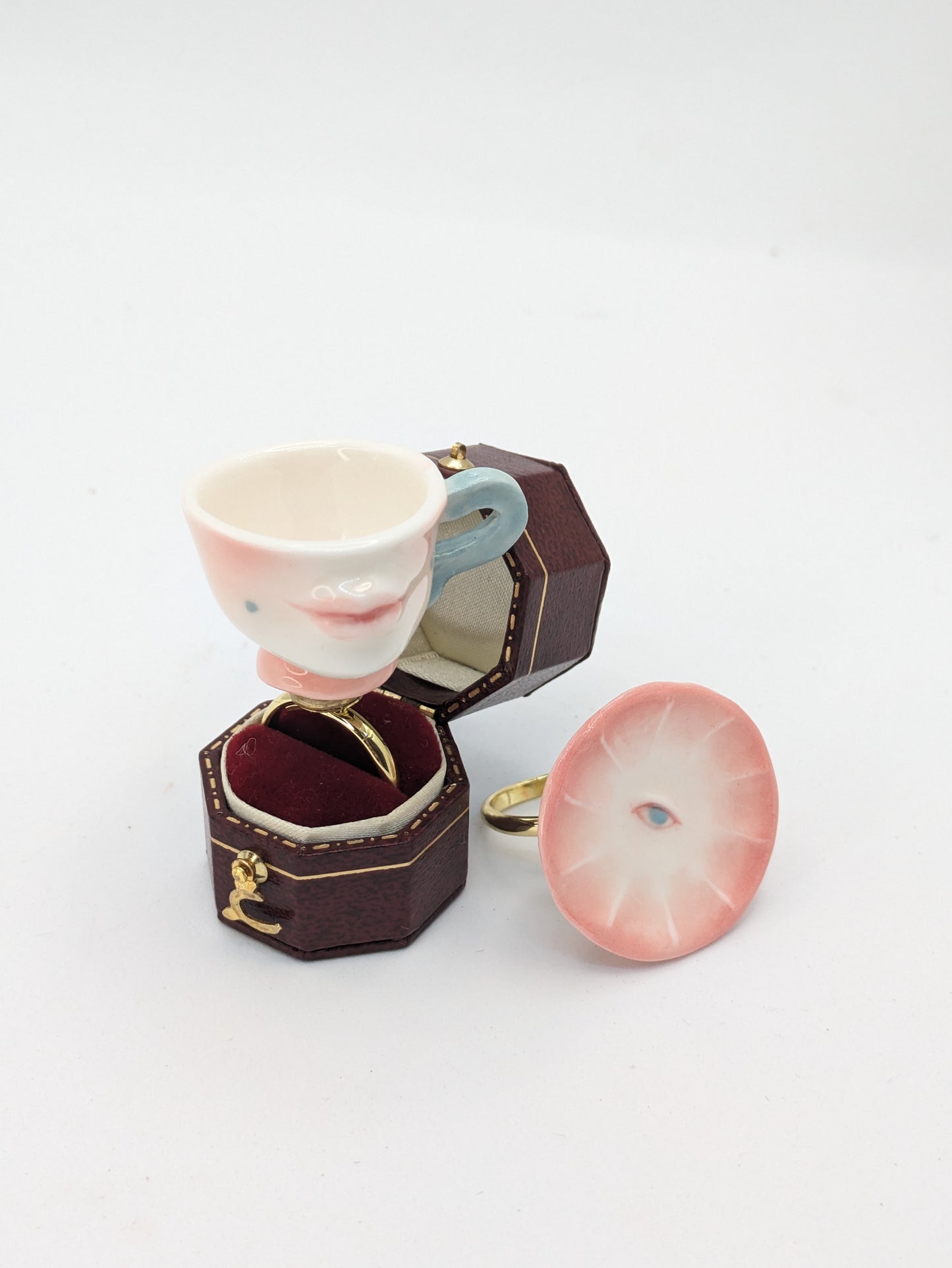 The Cup Theater mini cup plate porcelain brass rings